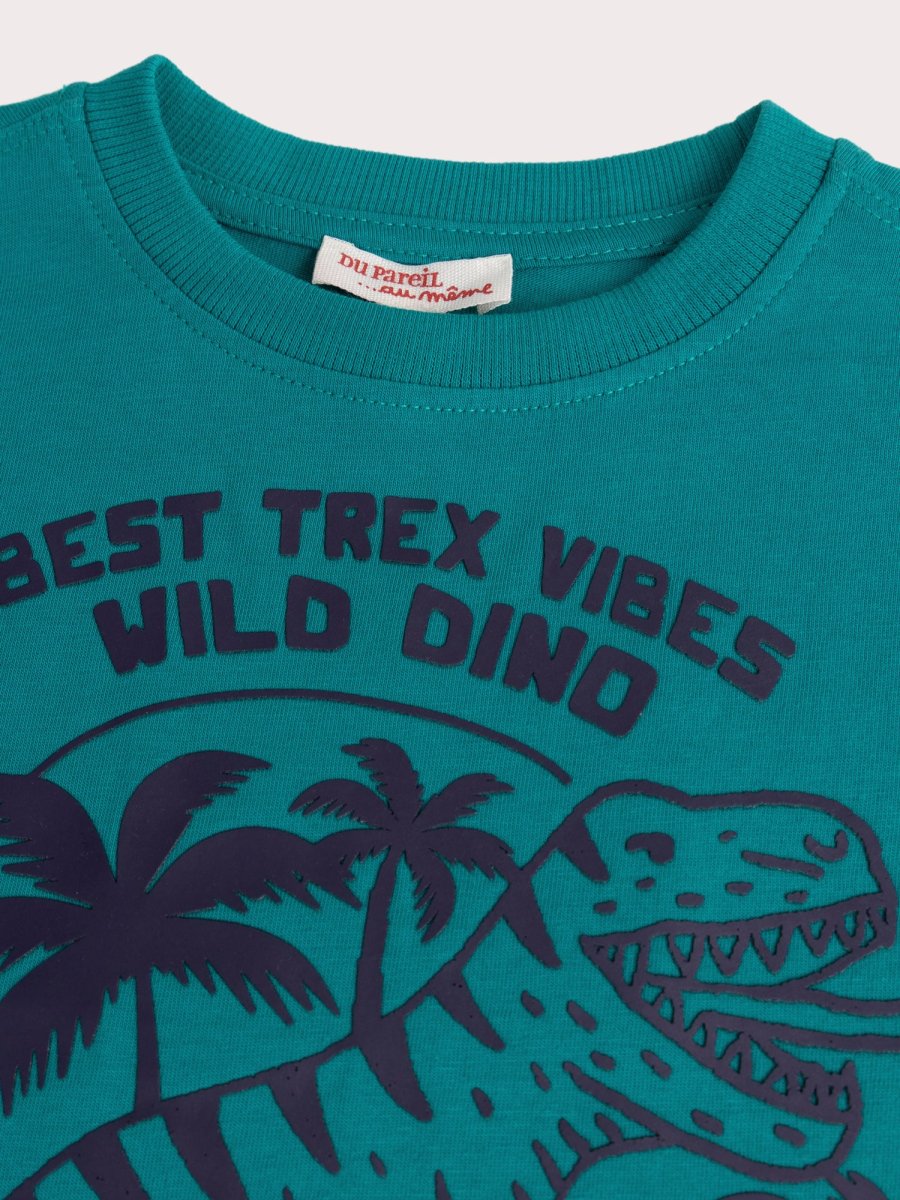 Maglietta a Maniche Corte Tye & Dye con Animazione di Dinosauro - immagine 5