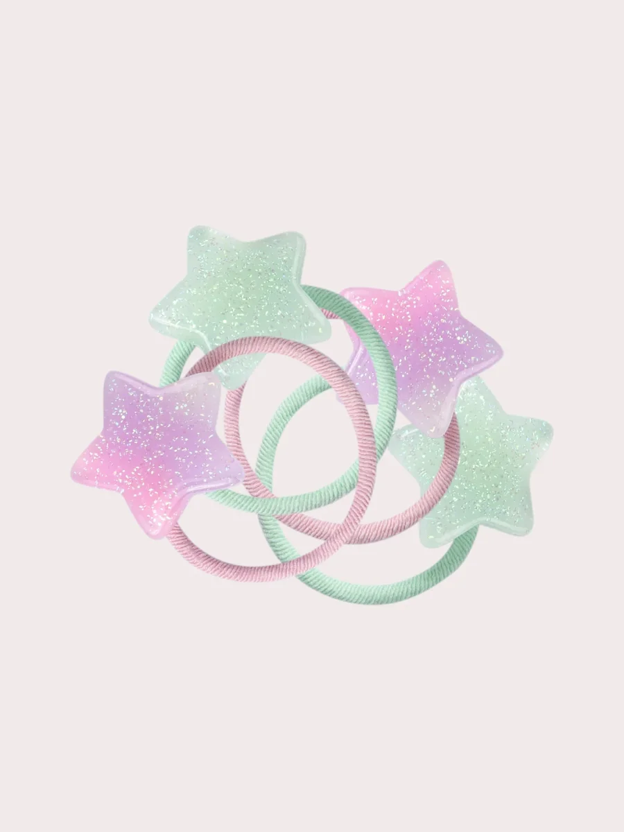 Set di 4 Elastici a Stella per Ragazze