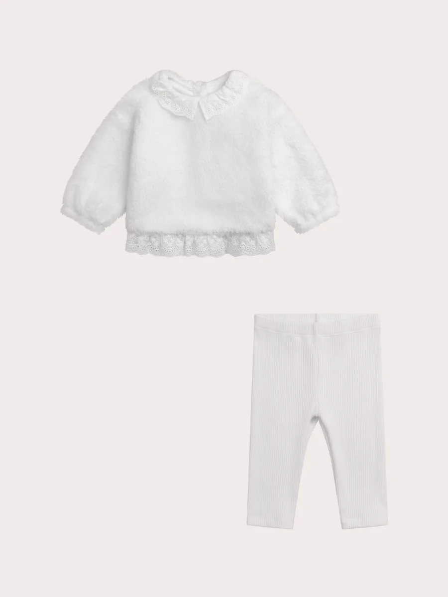 Completo nascita con maglietta e leggings per bambine - immagine 2