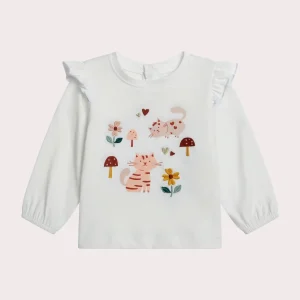 T-shirt con Animazione Gatto per Bimba