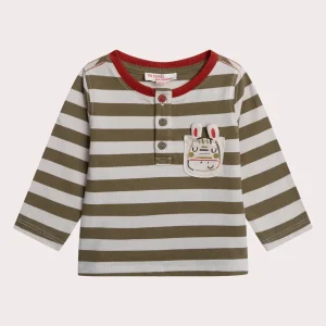 T-shirt tunisina a righe per bambini ragazzi