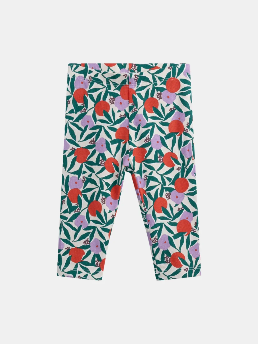 Leggings con stampa floreale per bambine