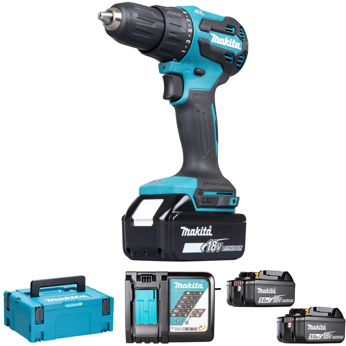 Avvitatore a percussione Makita DHP490RTJ 18V 5Ah - immagine 2